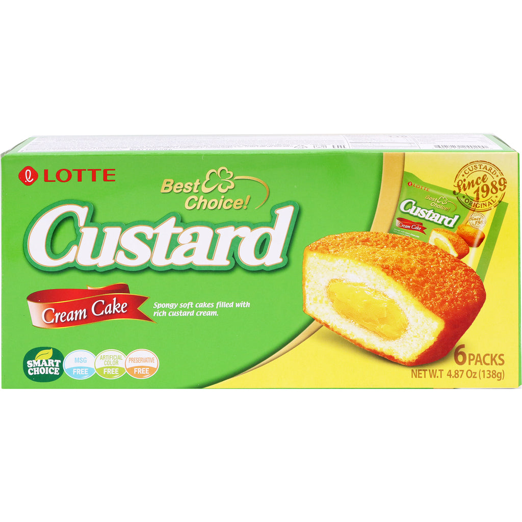 LOTTE custard cream cakes 6packs