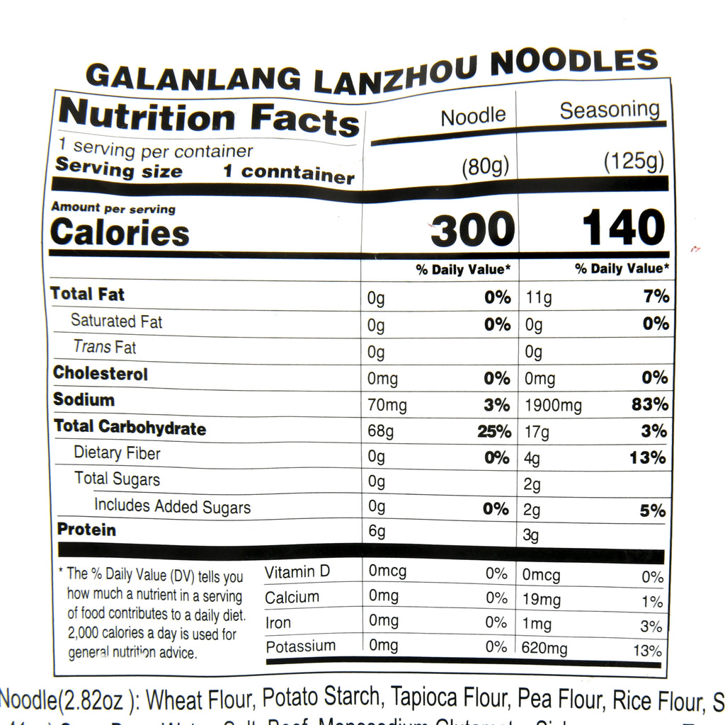 GLL lanzhou noodles bag convenient 