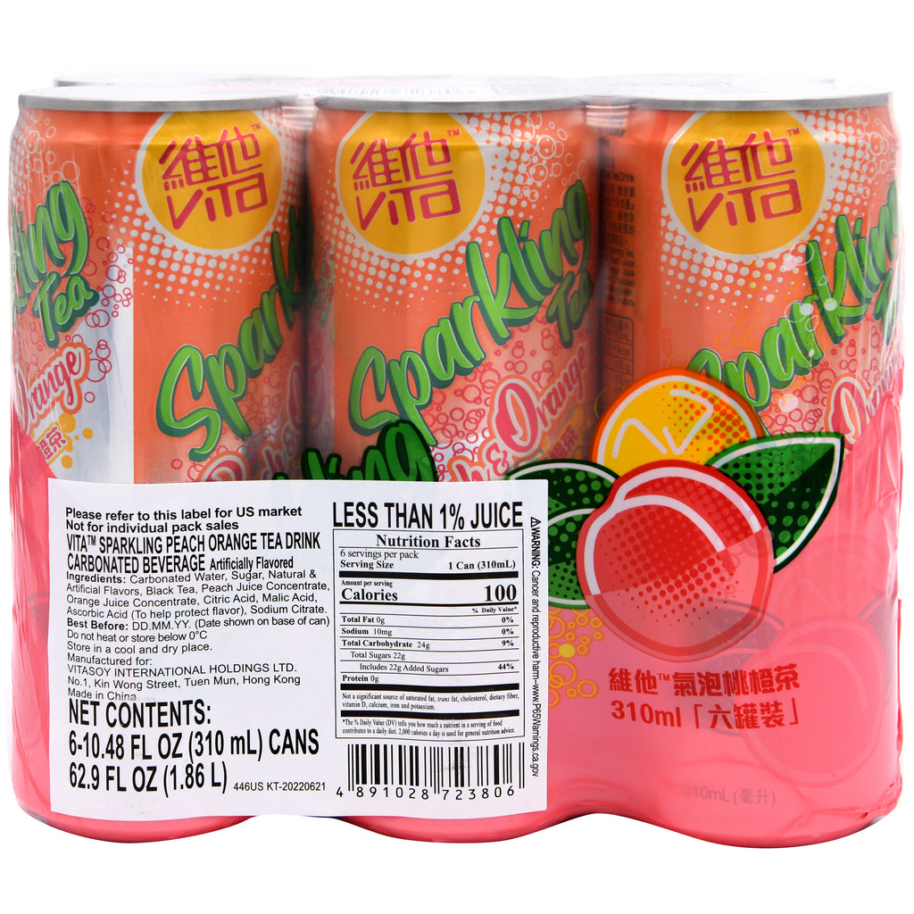 VITA peach orange sparkling tea